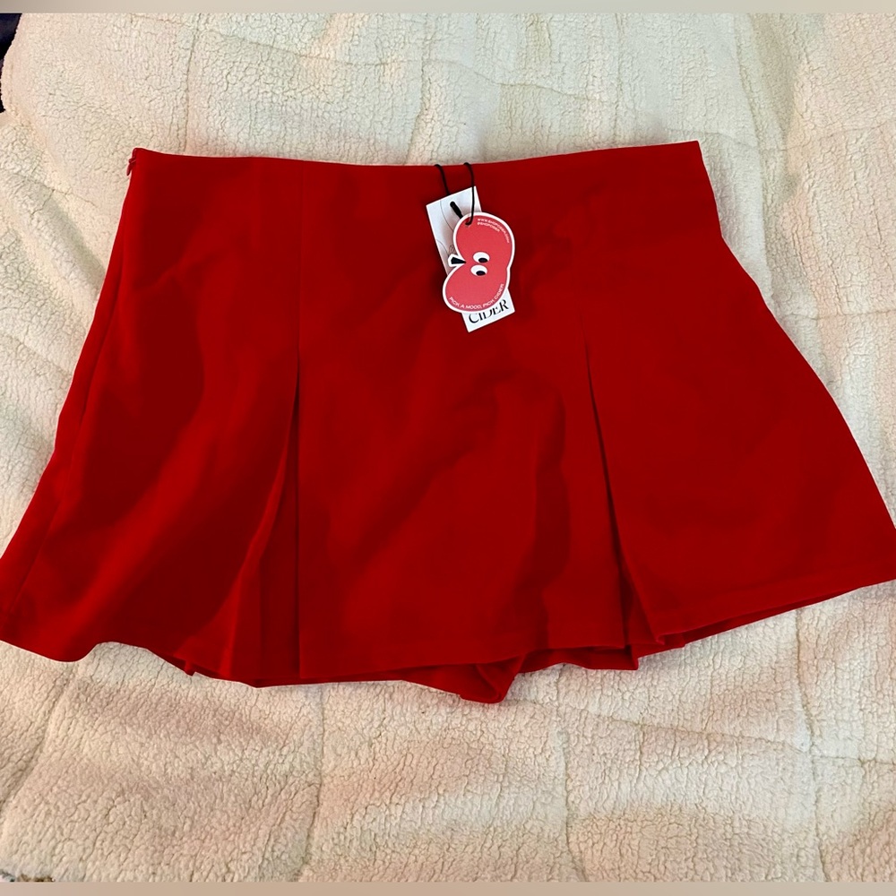 Cider Red Mini Skort